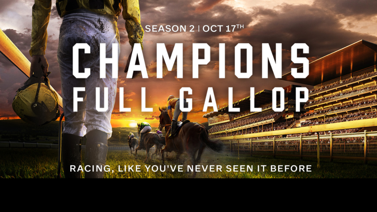 Horse racing action